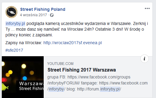 zawody wędkarskie street fishing poland inforyby